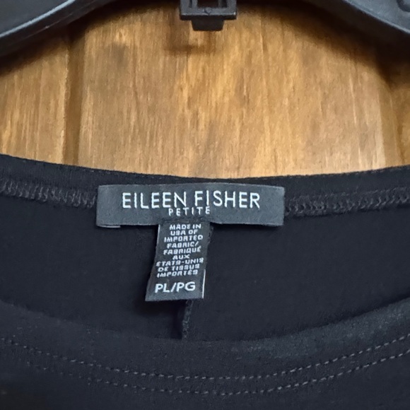 Eileen Fisher Elegant Black Long Sleeve A Line Dress - Picture 2 of 4